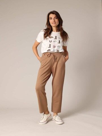 Regular Pantalon 'Vanida' Deeluxe en beige