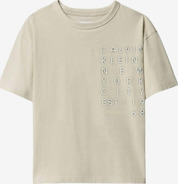 T-Shirt Calvin Klein Kids en beige : devant