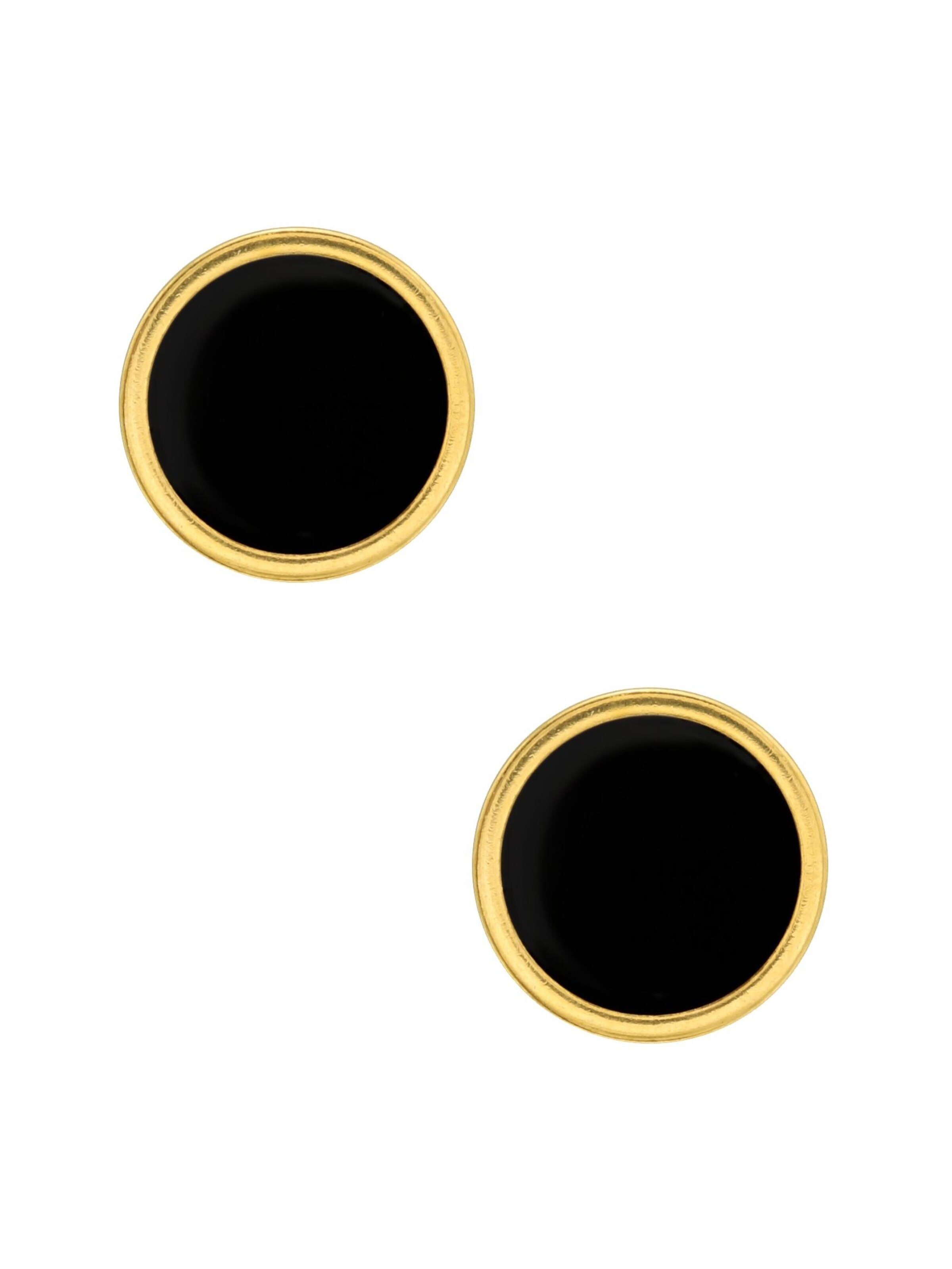 Boucles d'oreilles 'Ohrstecker Rund 10 mm aus Hochglanzpoliertem Chirurgenstahl' Maxte en or