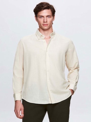 D’S Damat Overhemd in Beige: voorkant
