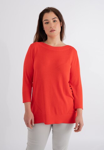 October Sweatshirt in Rood: voorkant