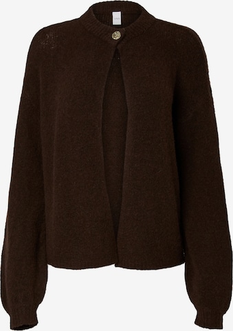 Cardigan 'YASEnya' YAS en marron : devant