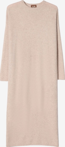 GOBI Cashmere Neulemekko 'Long Cashmere Sweater Dress' värissä beige: etupuoli