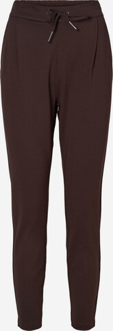 Vero Moda Curve Regular Pleat-Front Pants 'Eva' in Brown: front