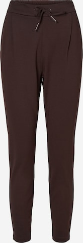 Vero Moda Curve Regular Pleat-Front Pants 'Eva' in Brown: front
