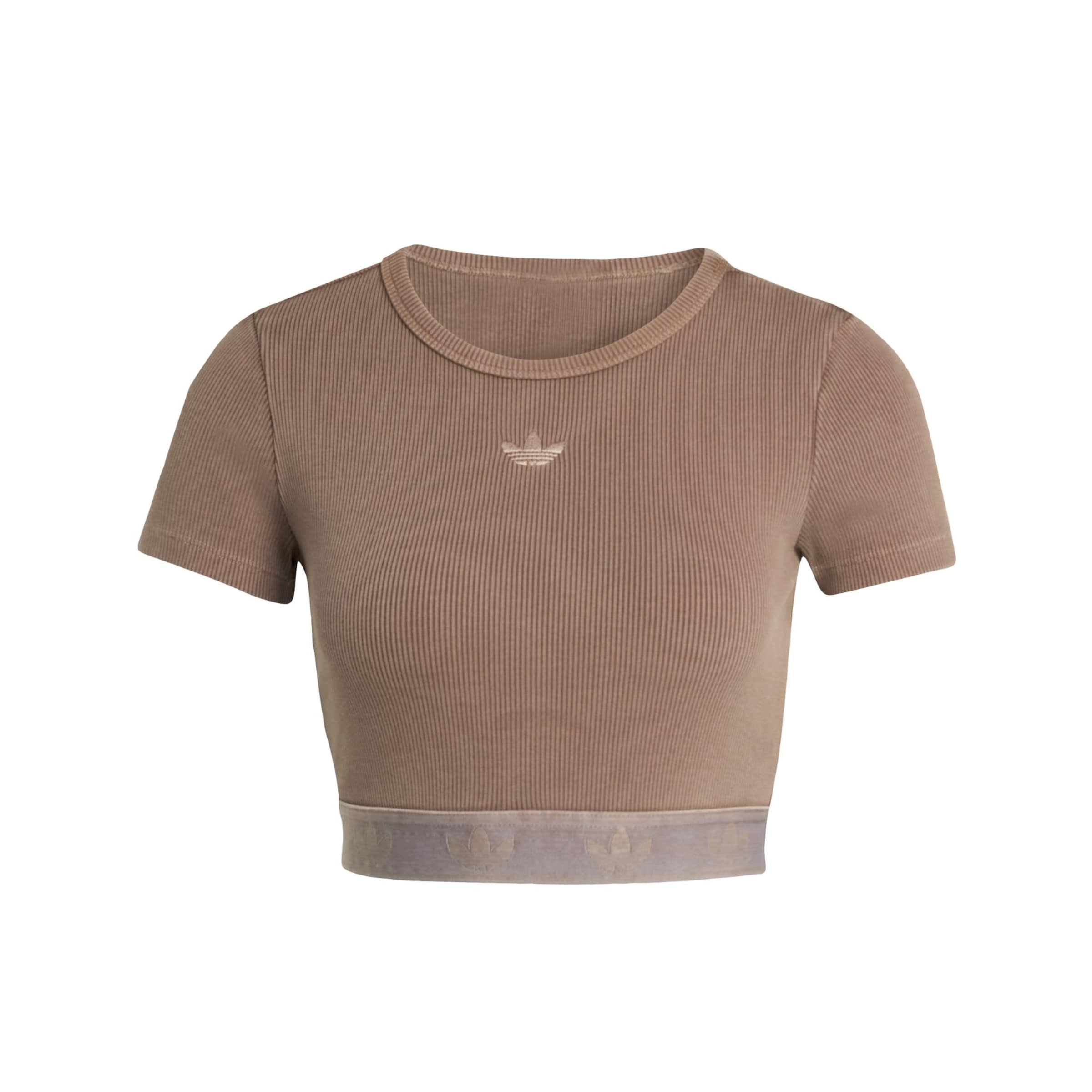 T-shirt 'Essentials' ADIDAS ORIGINALS en marron : devant