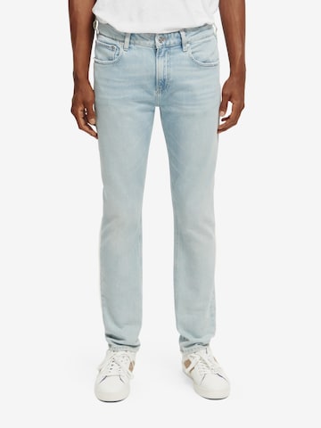 mėlyna SCOTCH & SODA Prigludęs Džinsai 'Skim skinny jeans': priekis