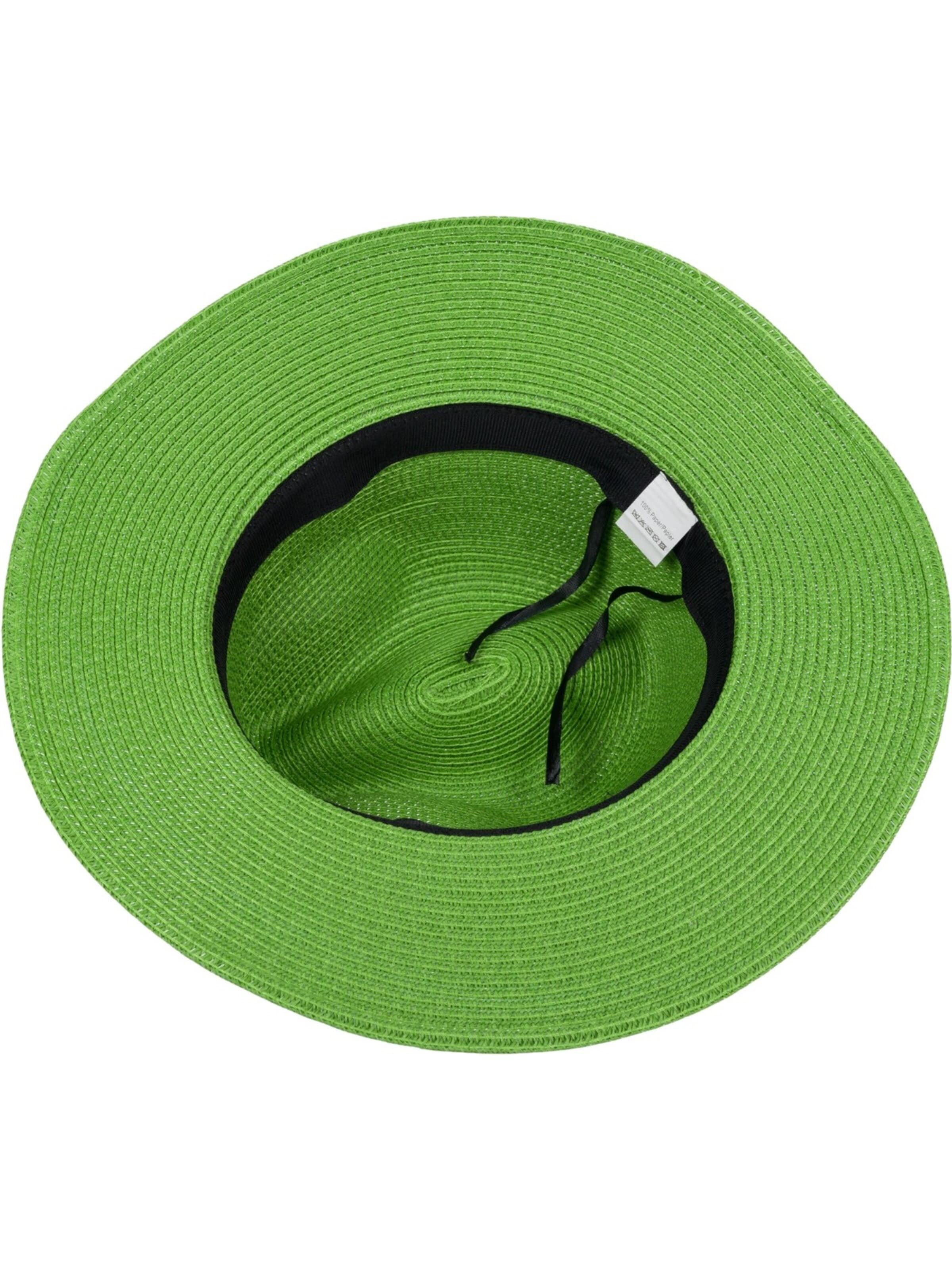 styleBREAKER Hat 'Panama Strohhut - Knautschhut' in Green