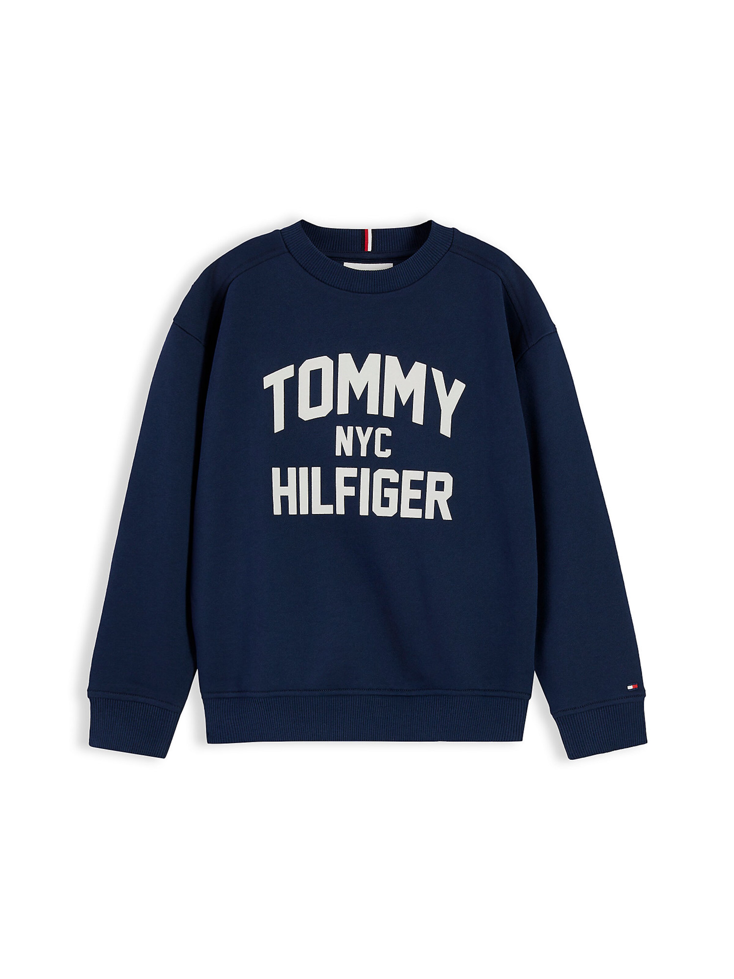 TOMMY HILFIGER Sportisks džemperis 'BRAND LOVE' pieejams 98, krāsa - tumši zils / balts, Preces skats