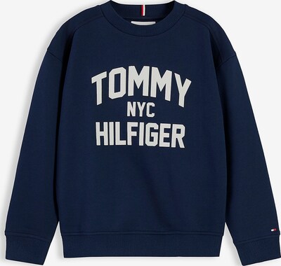 98 dydžio Megztinis be užsegimo 'BRAND LOVE' iš TOMMY HILFIGER, spalva – tamsiai mėlyna / balta, Prekių apžvalga