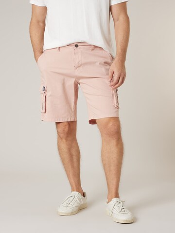 Loosefit Pantalon cargo 'Slog' Deeluxe en rose : devant