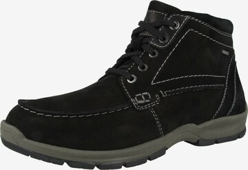 JOSEF SEIBEL Lace-Up Boots 'Lenny' in Black: front