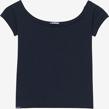 Superdry & Co Top 'Bardot' in Blauw: voorkant