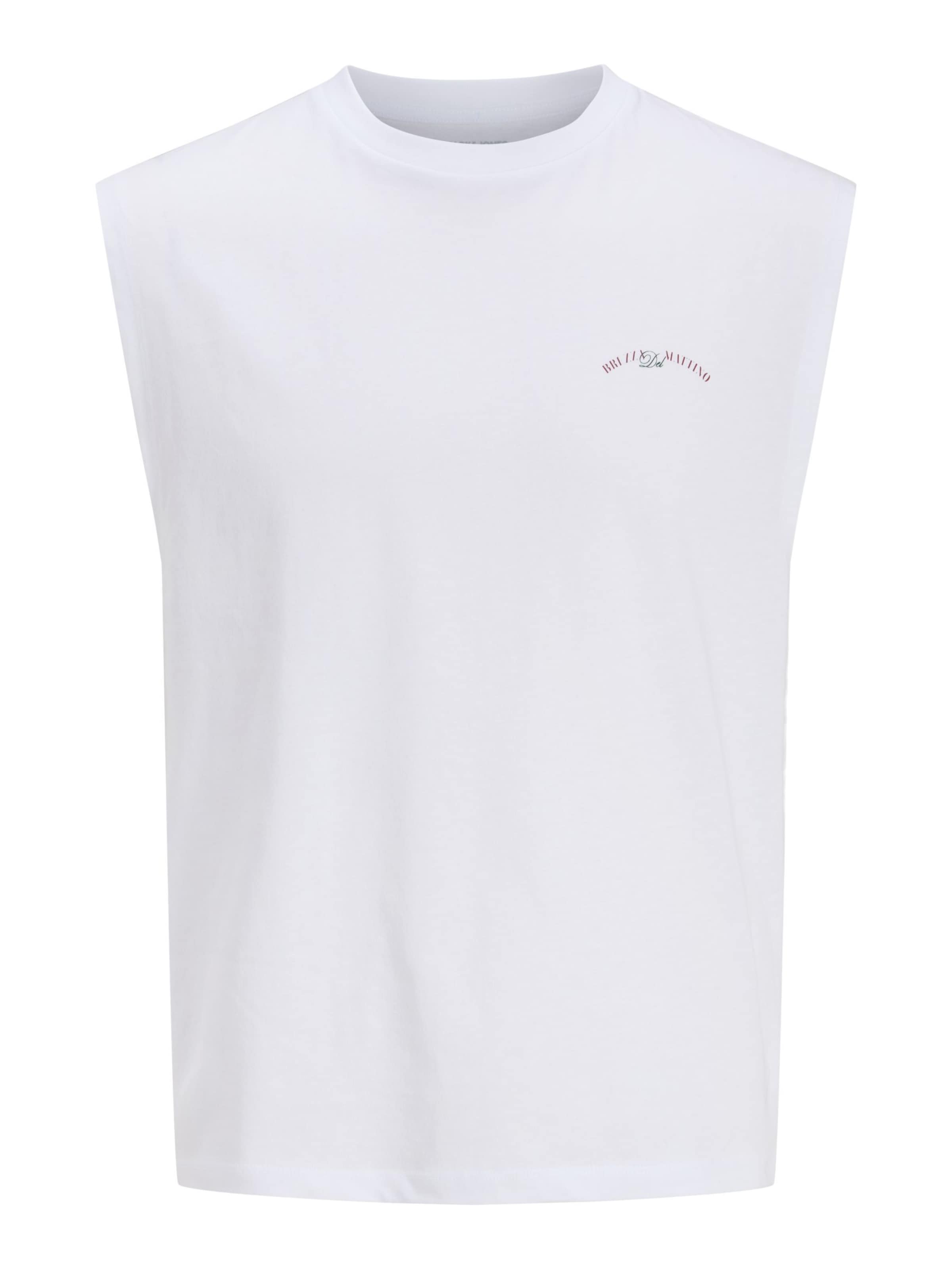 Maglietta in M JACK & JONES di colore verde / oliva / rosso / bianco, Visualizzazione prodotti