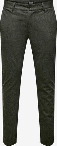 Only & Sons Slimfit Chino nadrág 'Mark' - zöld: elől