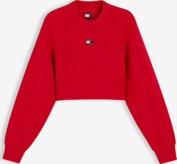 Pulover de la Tommy Jeans pe roșu: față