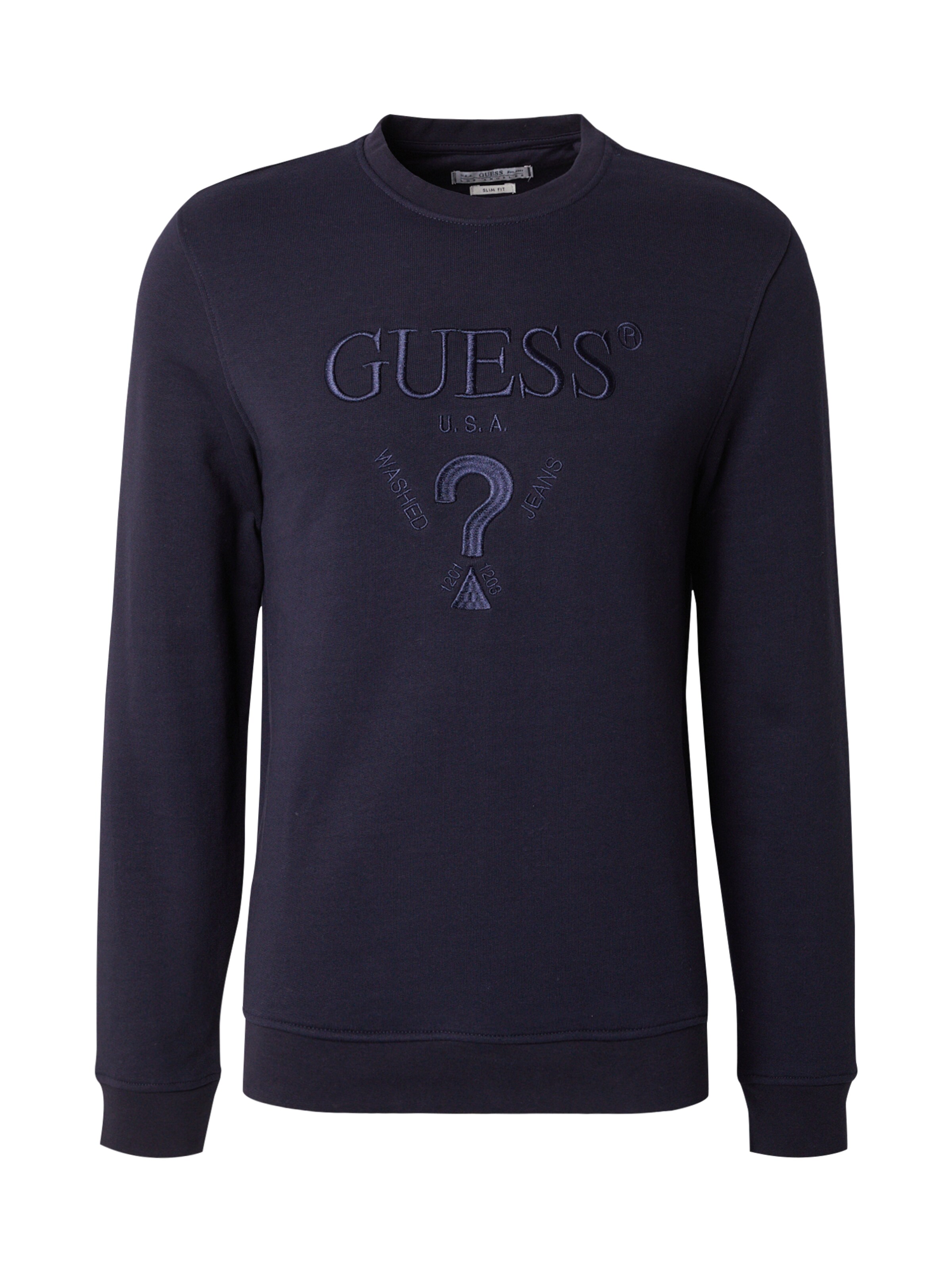 Sweat-shirt 'BEAU' GUESS en bleu : devant
