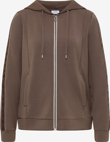 CECIL Zip-Up Hoodie in Grey: front