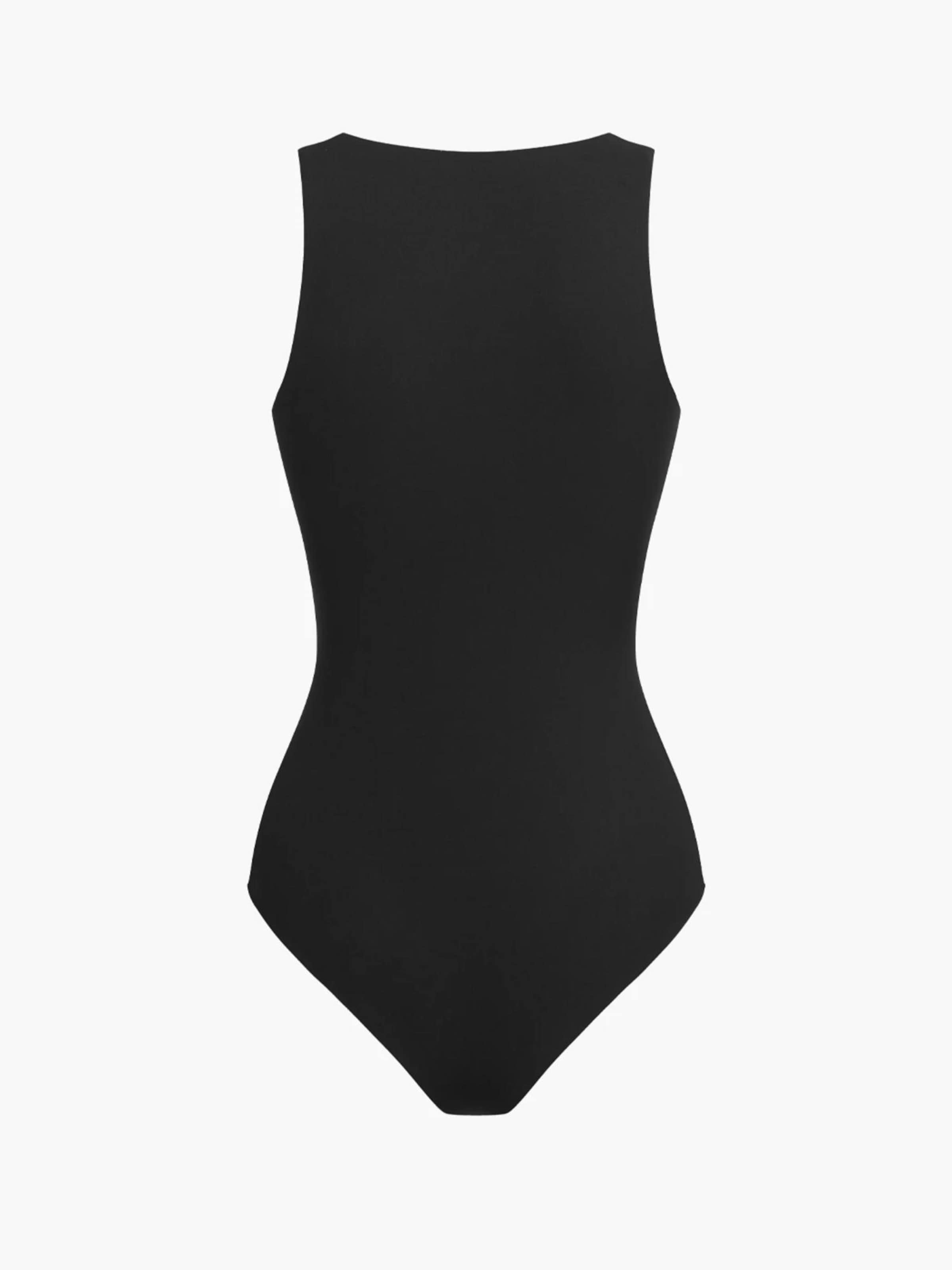 cfab (formerly creamy fabrics) Shapingbody 'Crew Neck Bodysuit String' in Zwart