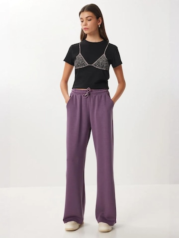 Happiness İstanbul Wide leg Sports trousers in Purple