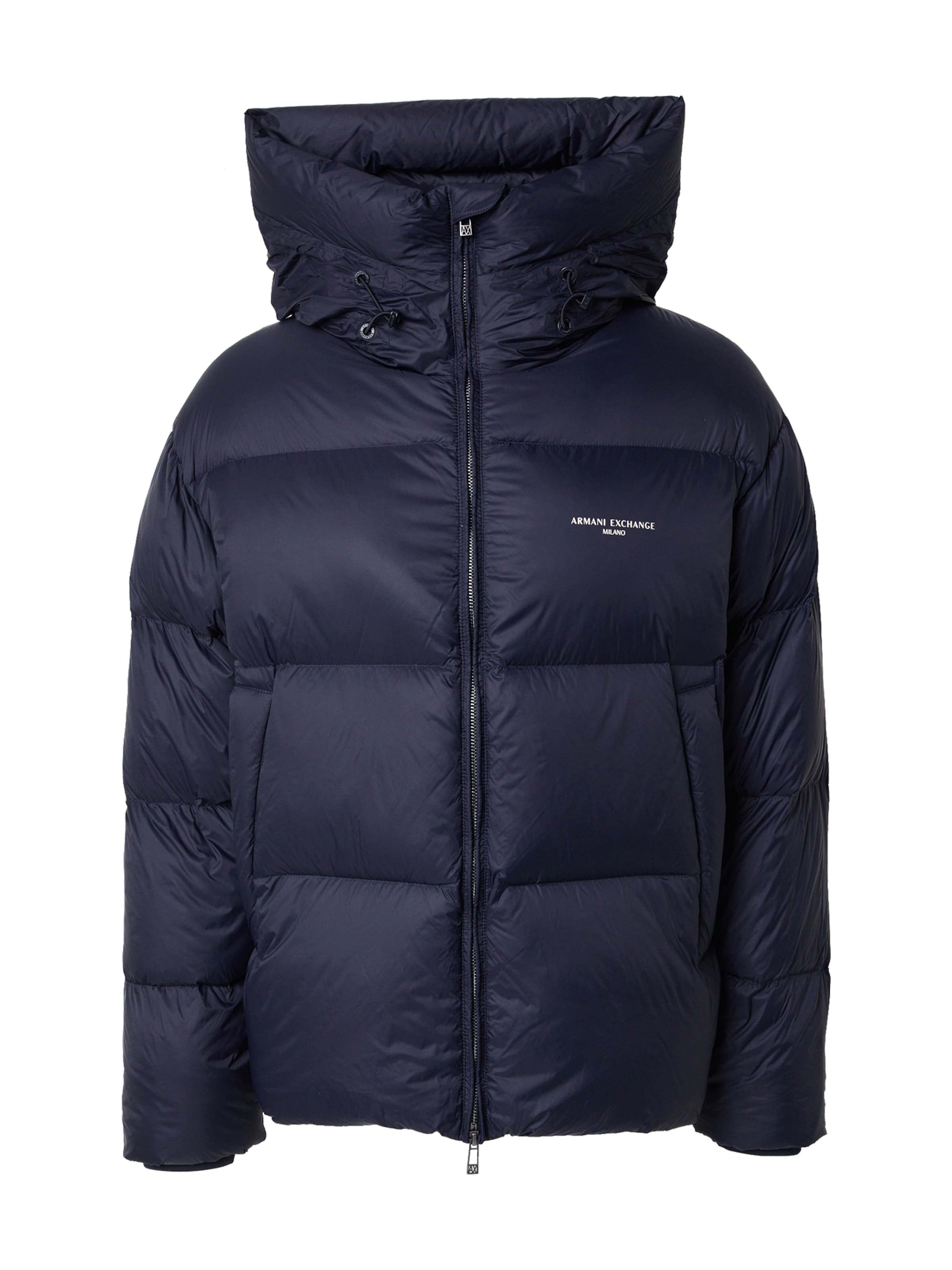 ARMANI EXCHANGE Zimní bunda – modrá: přední strana