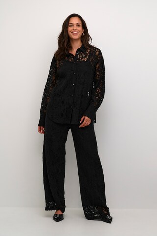 Wide Leg Pantalon Kaffe en noir