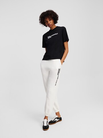 KARL LAGERFELD JEANS Tapered Trousers in White