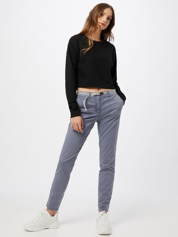 Coupe slim Pantalon chino TOM TAILOR en gris