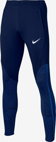 NIKE Skinny Sportbroek in Blauw: voorkant