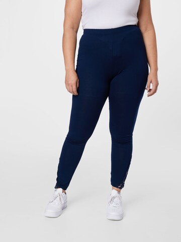 Ulla Popken Skinny Leggings in Blauw: voorkant