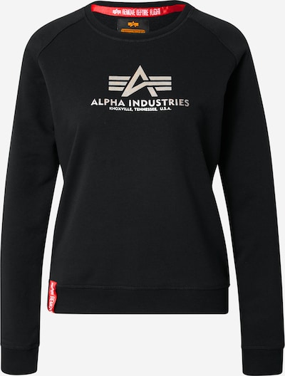 ALPHA INDUSTRIES Sweatshirt in Black / Silver, Item view