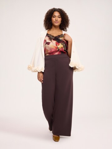Wide leg Pantaloni di Fiorella Rubino in marrone