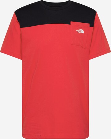 THE NORTH FACE T-shirt 'ICONS' i röd: framsida