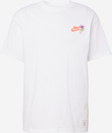 Nike Sportswear Тениска 'BEACH PARTY' в бяло: отпред