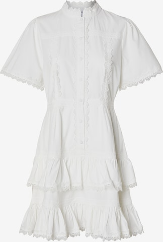 SELECTED FEMME Рокля тип риза 'Mina' в бяло: отпред