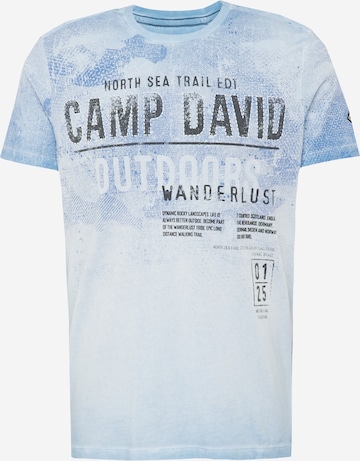 CAMP DAVID Тениска в синьо: отпред