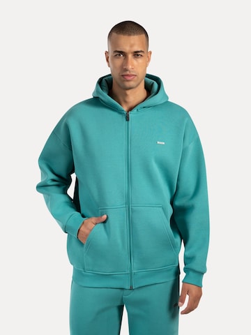 Smilodox Cedrik Basic Zipper Hoodie in Blau: Vorderseite