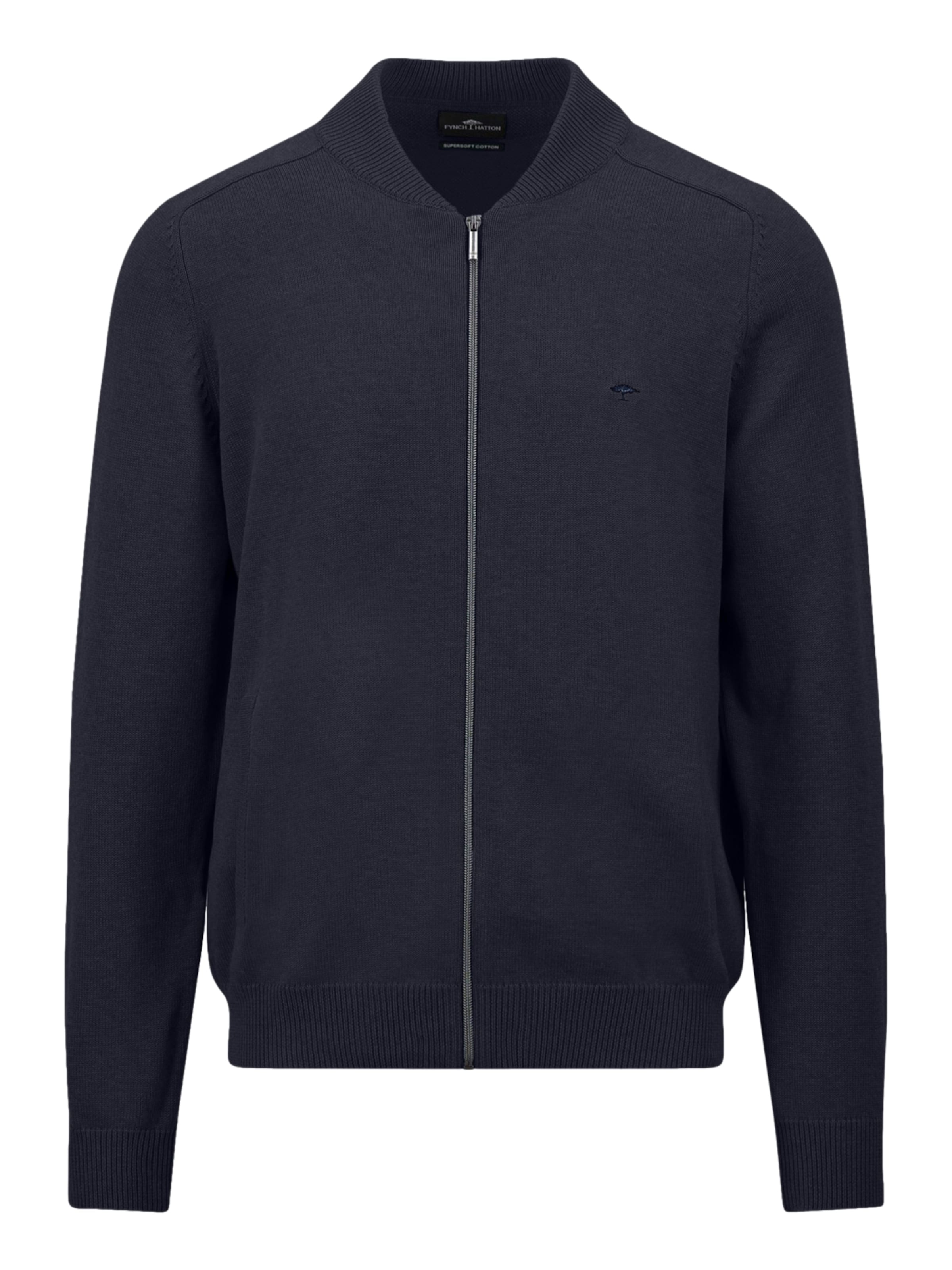 FYNCH-HATTON Gebreid vest in de kleur Donkerblauw, Productweergave