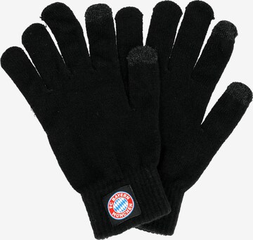 FC BAYERN MÜNCHEN Athletic Gloves in Black: front