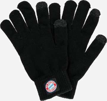 FC BAYERN MÜNCHEN Athletic Gloves in Black: front