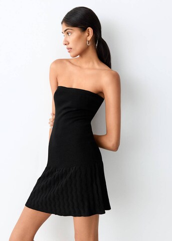 MANGO TEEN Knitted dress 'Banana' in Black: front