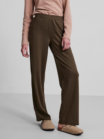 PIECES Wide leg Pants 'Otine' in Brown: front