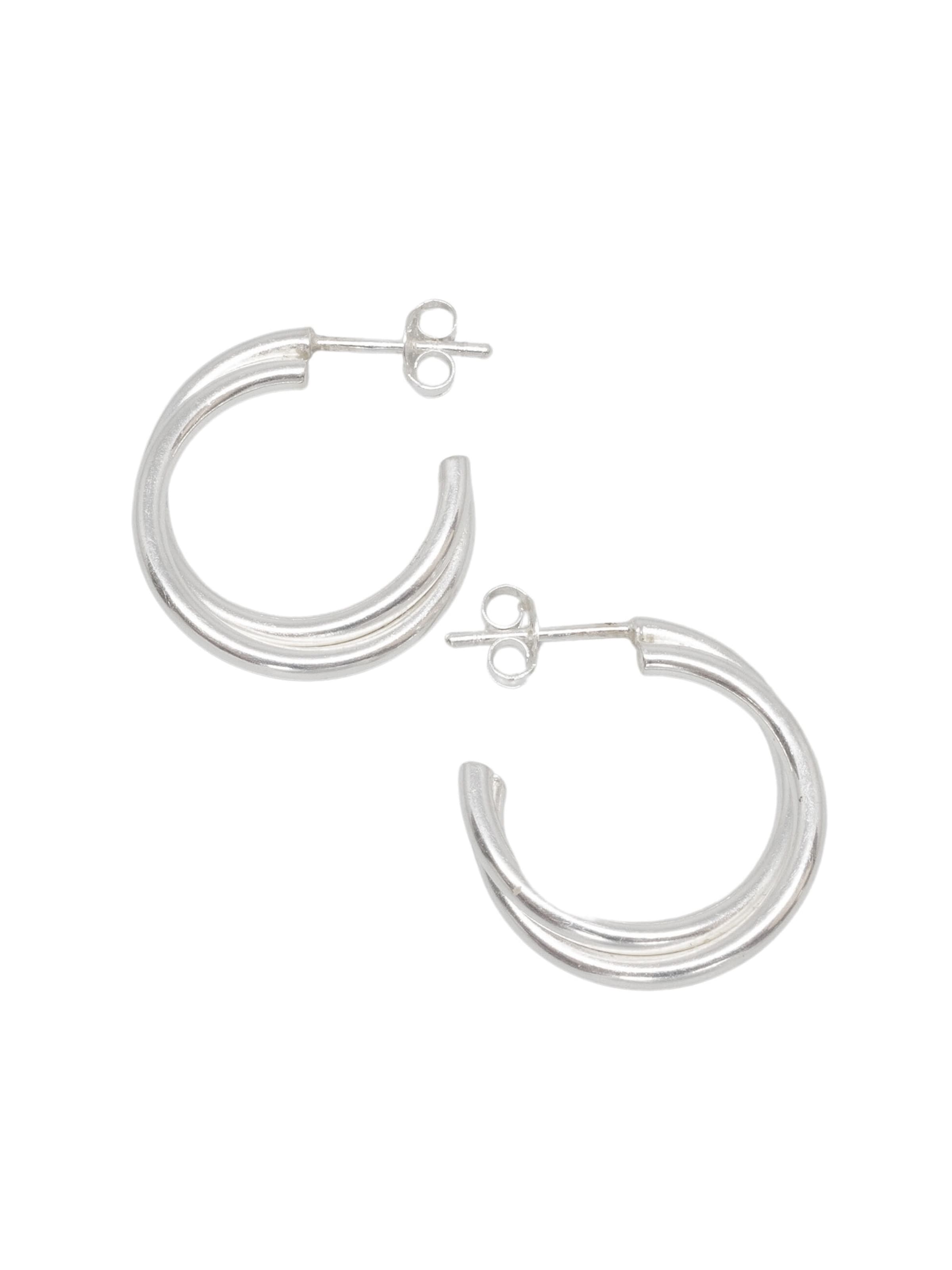 fejn Creolen in Silber: Vorderseite