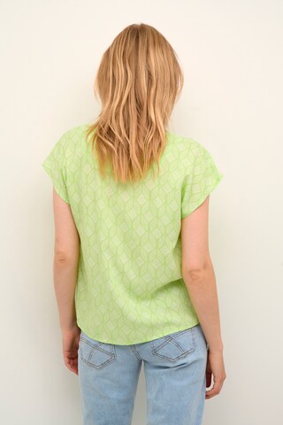 Cream Blouse 'Tiah' in Green