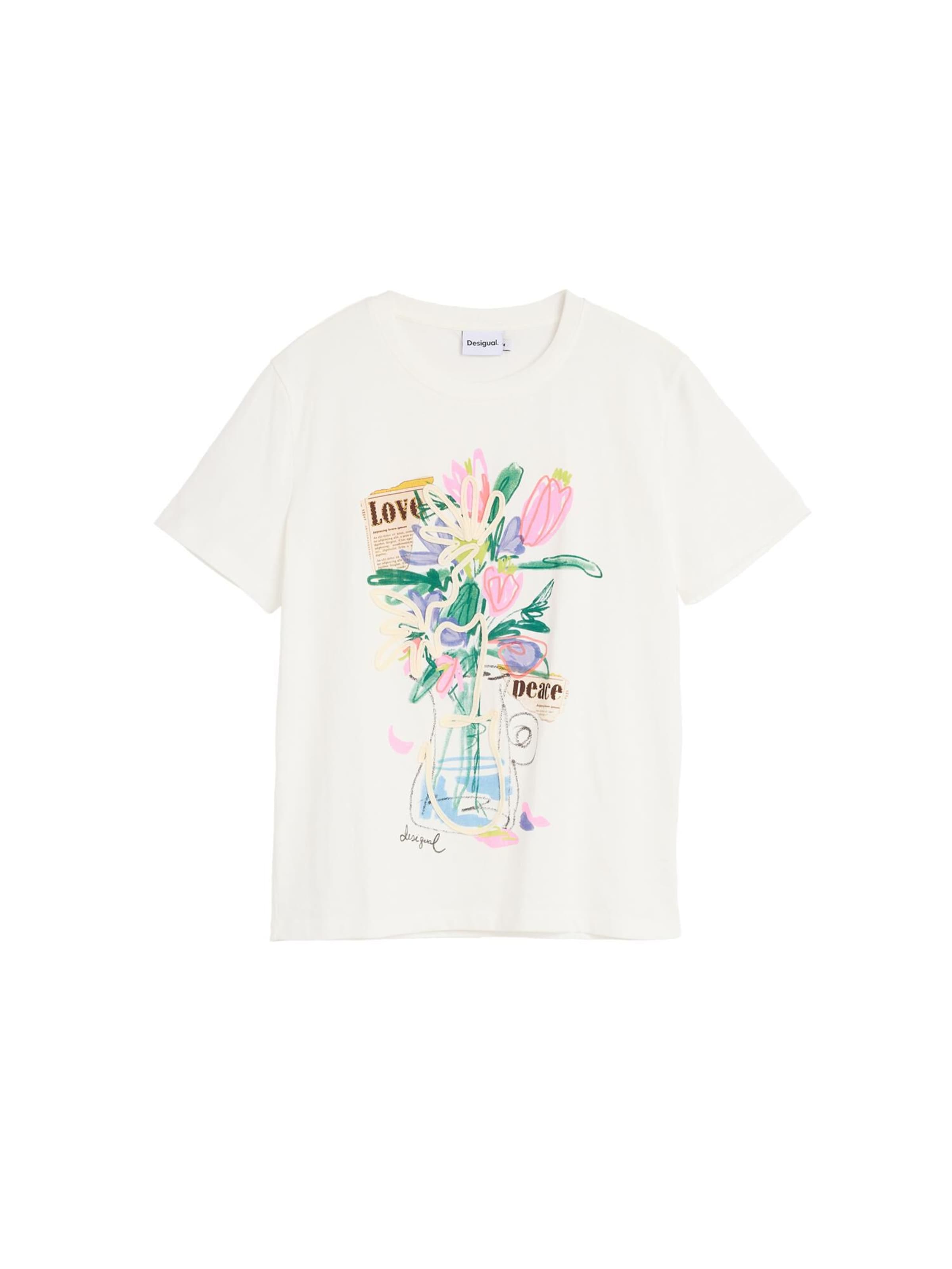 Tricou de la Desigual pe alb: față