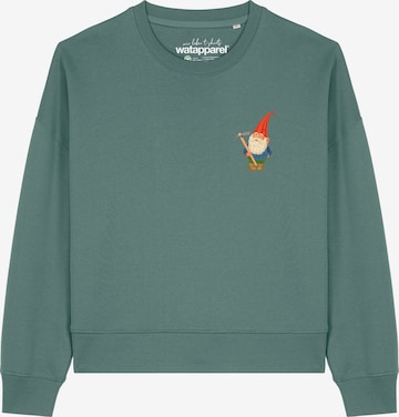 Sweat-shirt 'Gartenzwerg' Watapparel en vert : devant
