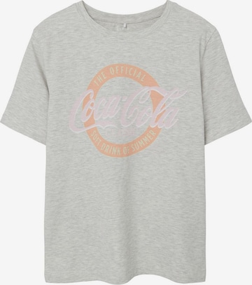 NAME IT Shirt 'Coca Cola' in Grey: front