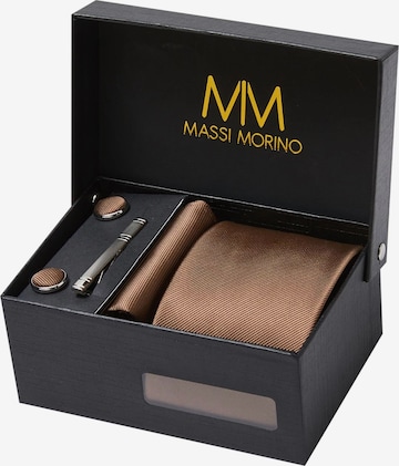 Massi Morino Tie in Brown: front