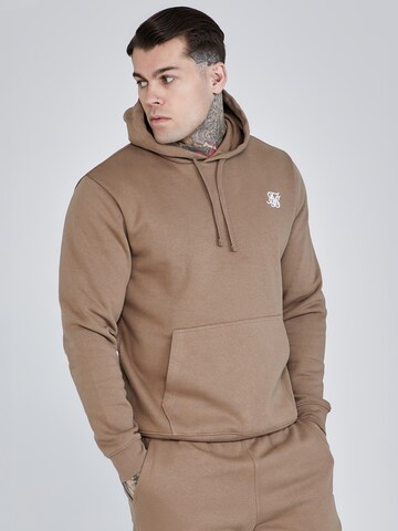 SikSilk Sweatshirt in Bruin: voorkant