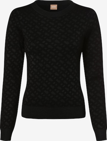 BOSS Sweater 'Furkina' in Black: front